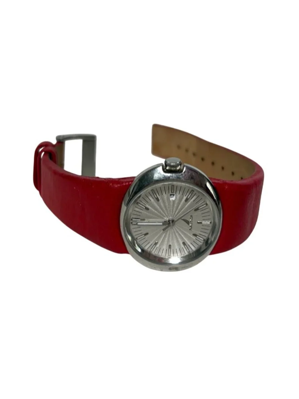 Nautica Womens Red Leather Band Watch One Size